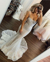 Custom Made Mermaid Silver Sequins Wedding Dresses - MyChicDress